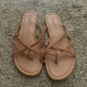 brown sandals